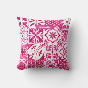 Sommarjolica red Sicilian Mediterranean Kudde