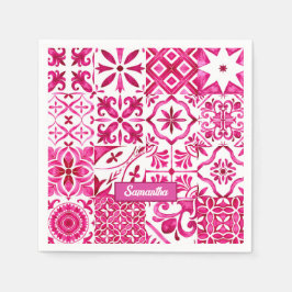 Sommarjolica red Sicilian Mediterranean Pappersservett