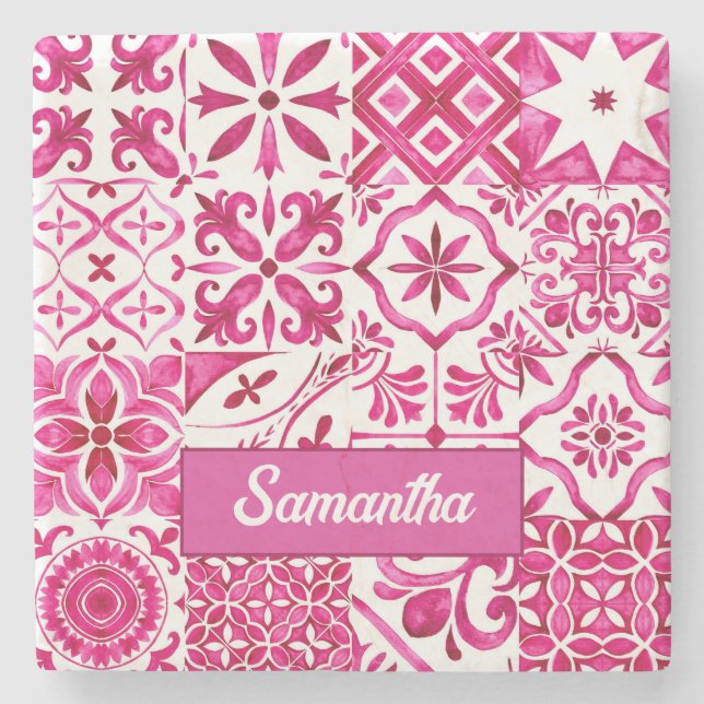 Sommarjolica red Sicilian Mediterranean Stenunderlägg (Framsidan)