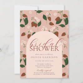 Sommarjordgubbar Inbjudningskort för möhippan