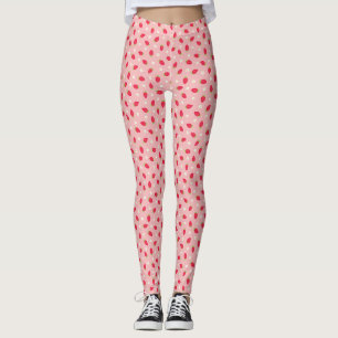Sommarjordgubbar Rosa Leggings