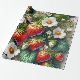 Sommarjordgubbsträdning Papper Presentpapper