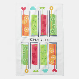 Sommarjuicer, eget namn, kökshandduk