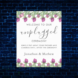 Sommarjungle Watercolor Blommigt Bröllop, ej anslu Poster