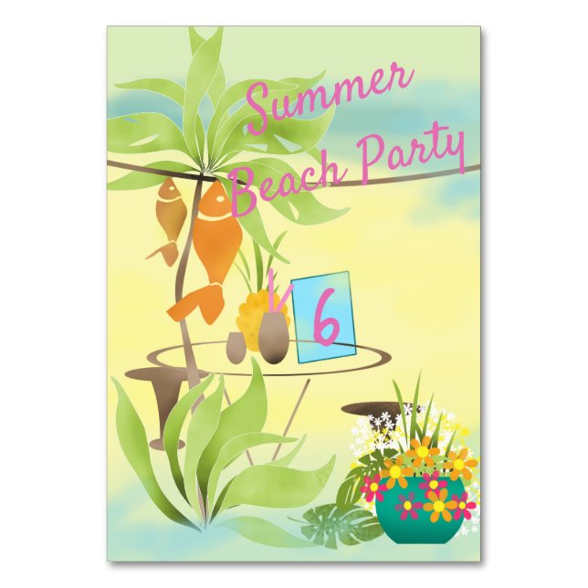 Sommarkaféet pub, party dag sol p bordsnummer (Framsidan)