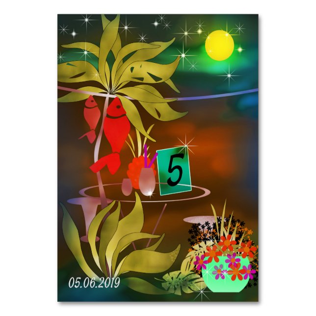 Sommarkafékaféet pub, party nattmos bordsnummer (Framsidan)