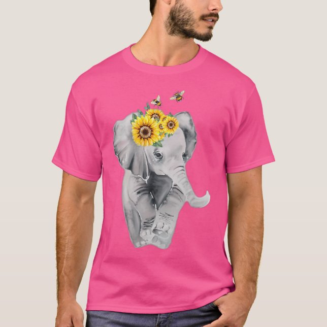 Sommarkampanjen Hiking Solros Elephant Bumble ska  T Shirt (Framsida)