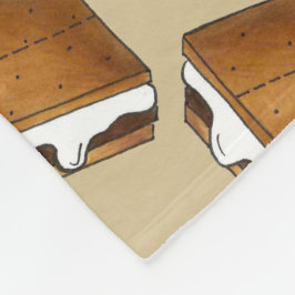 Sommarkampen Campfire S'mores Marshmallow Chocolat Fleecefilt