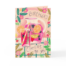 Sommarkänga födelsedag hälsningskort