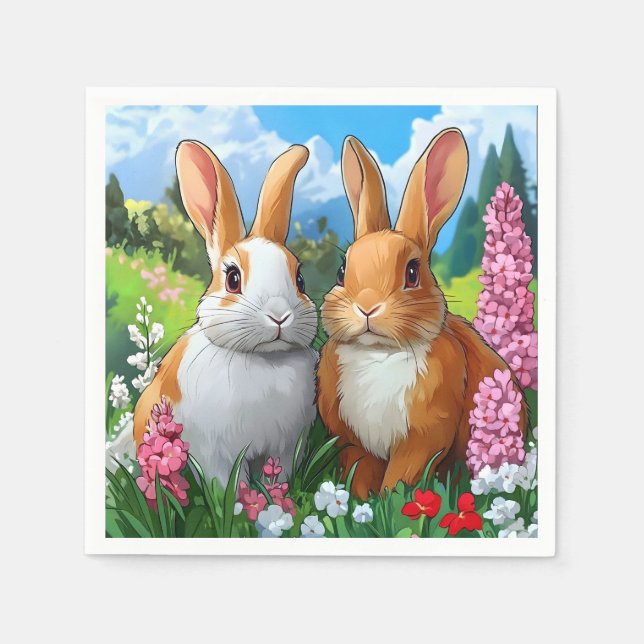 Sommarkaniner Pappersservett (Framsidan)