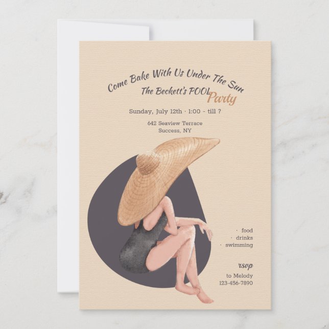 Sommarkänsla Inbjudningar (Framsida)