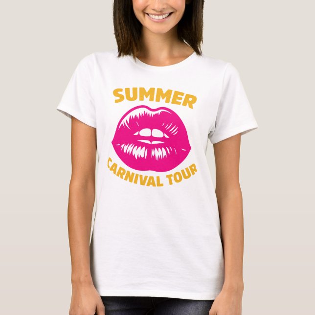 Sommarkarnival Tour Colorful Festival Vibes T Shirt (Framsida)