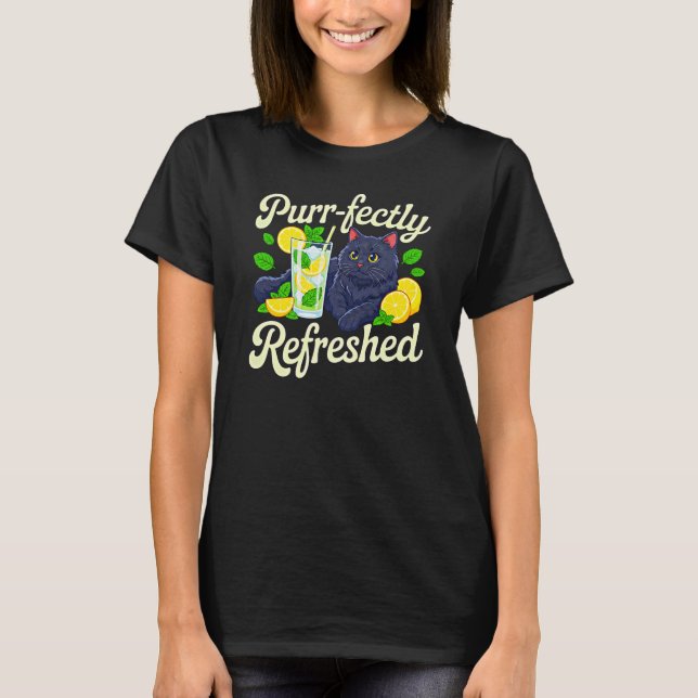Sommarkatt för Kvinnor - Perfekt Uppfriskad T Shirt (Framsida)