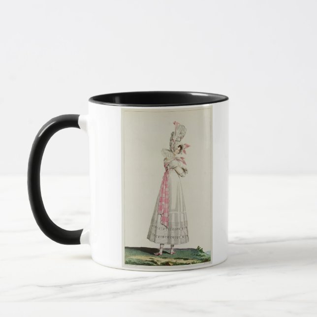Sommarklänningen, mode pläterar från 'Incroyables Mugg (Vänster)