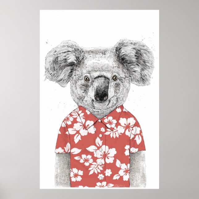 Sommarkoala (röd) poster (Framsidan)