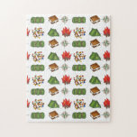 Sommarkompassens spårvagn Mix Tält Pussel<br><div class="desc">Pussel-symbolen har en originalmarkör som illustrerar ett urval av klassiska camping- och vandringskonstruktioner. Denna illustration finns även på andra produkter. Ser du inte vad du är tittar för? Behöver du hjälp med anpassning? Kontakta Rebecca för att få något designat bara för dig.</div>