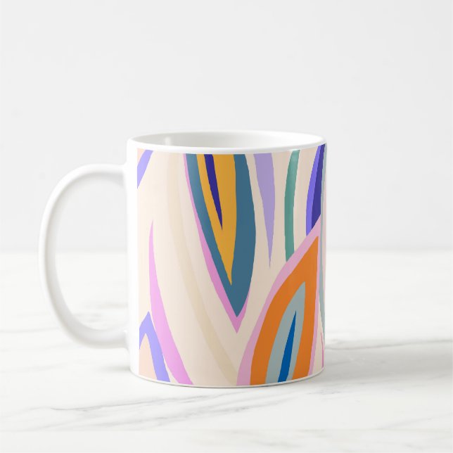 Sommarkonst: Kreativet Collage Mönster Kaffemugg (Vänster)