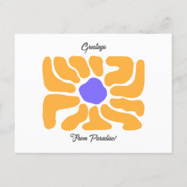 Sommarkort för sommarblomma Helgdag med enkel Abst Helg Vykort