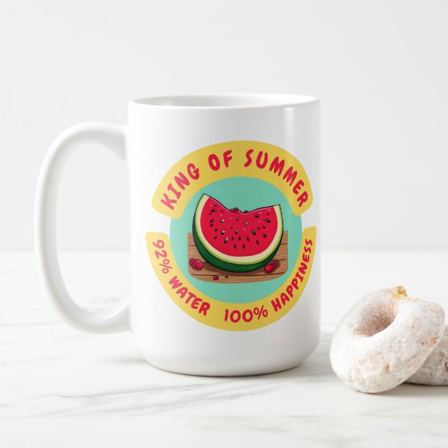 Sommarkung Saftig Vattenmelon  Kaffemugg (Med munk)