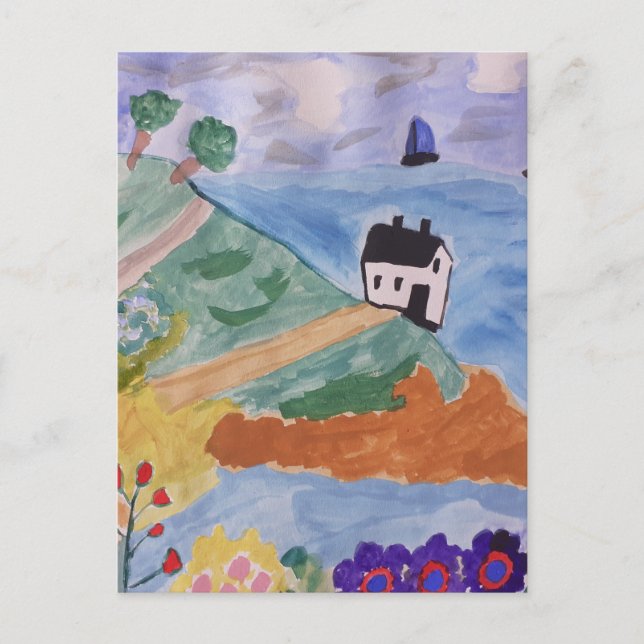 Sommarkust & Blomma  Vykort (Framsida)