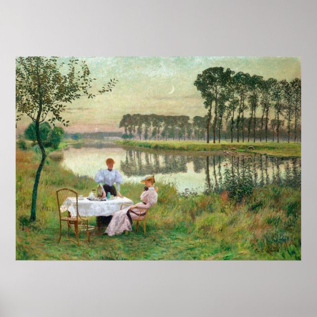 Sommarkväll av Emile Claus Poster (Framsidan)