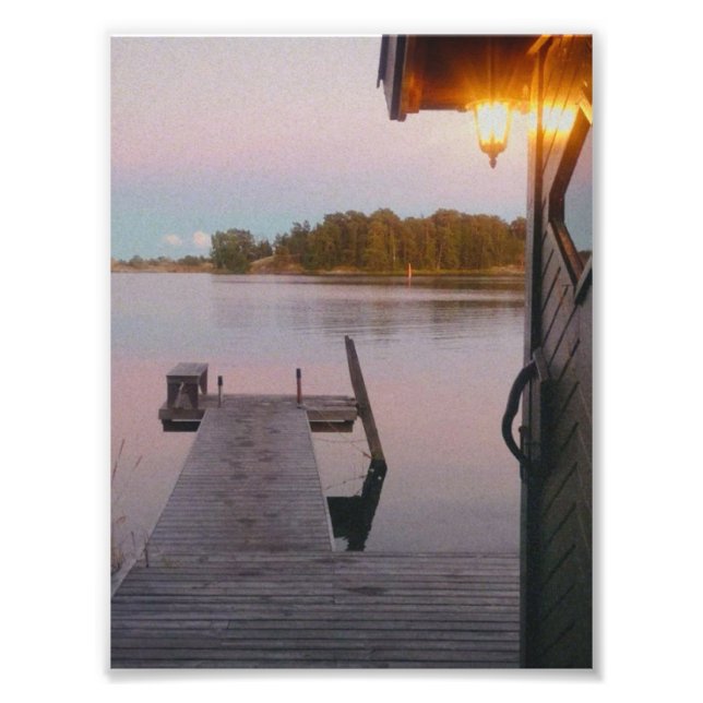 Sommarkväll i den svenska skärgården fototryck (Framsidan)