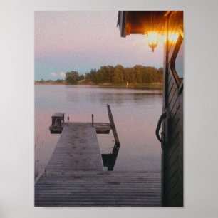 Sommarkväll i den svenska skärgården poster