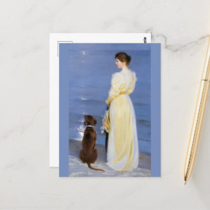 Sommarkväll i Skagen, P.S.Krøyer, Art Vykort