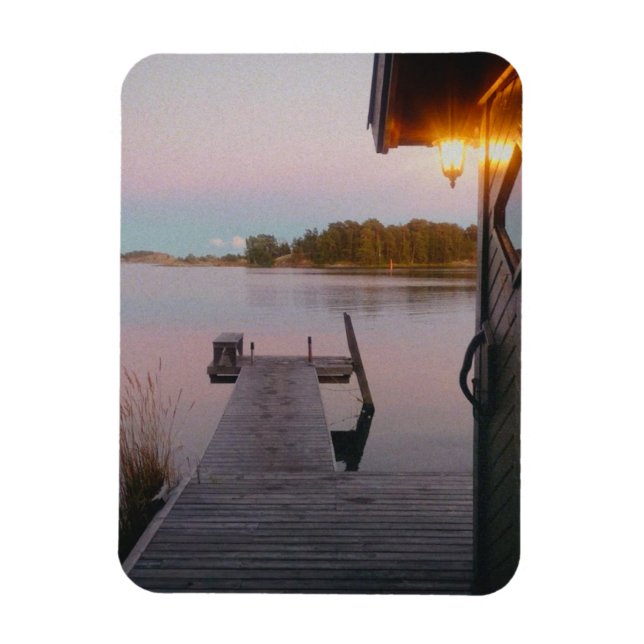 Sommarkväll i svenska skärgården magnet (Vertikal)