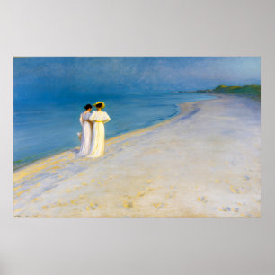 Sommarkväll om Souther Beach (1893) Poster