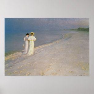 Sommarkväll på Skagens södra strand Poster