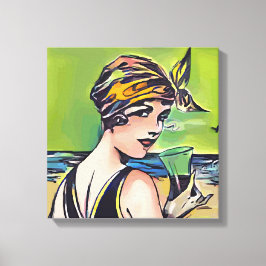 Sommarkvinna Canvastryck