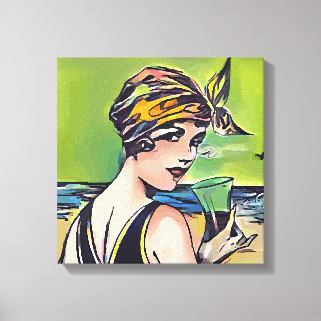 Sommarkvinna Canvastryck (Framsida)