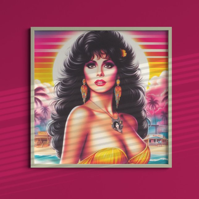 Sommarkvinna på 80-talet poster (Skapare uppladdad)