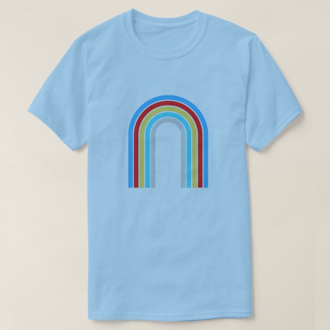Sommarkvinnors Boho Rainbow T Shirt (Design framsida)