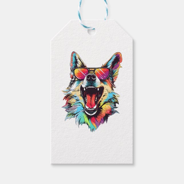 Sommarkylning vid hund hund presentetikett (Framsidan)