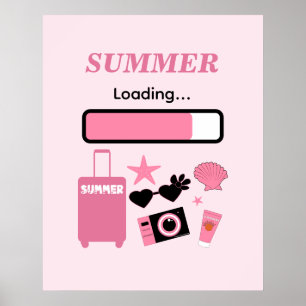 Sommarladdning Rosa Sommar Väggkonst