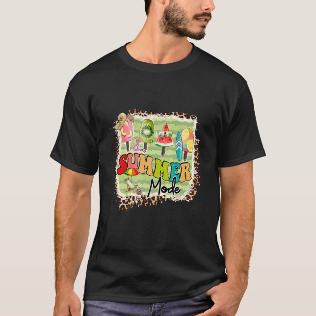 Sommarläge Ice Cream Popsicle T Shirt (Framsida)