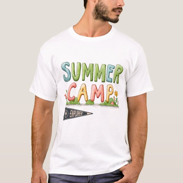 Sommarläger - färgbildande sommarläger t shirt (Framsida)