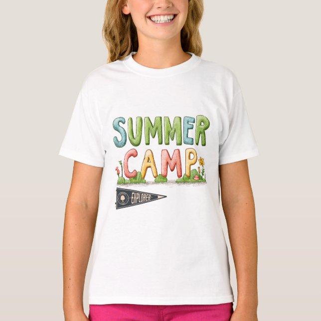 Sommarläger - färgbildande sommarläger t shirt (Framsida)
