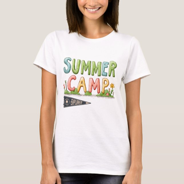 Sommarläger - färgbildande sommarläger t shirt (Framsida)