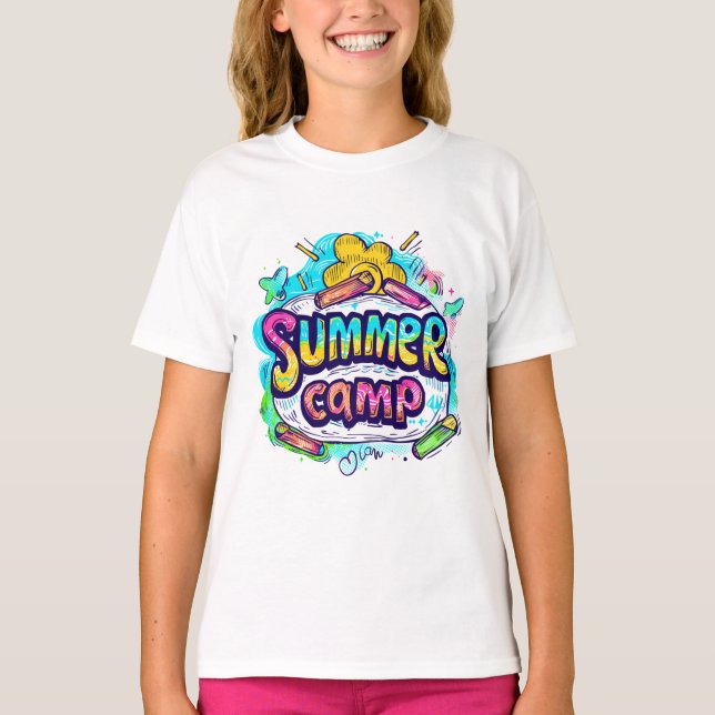 Sommarläger - färgbildande sommarläger t shirt (Framsida)