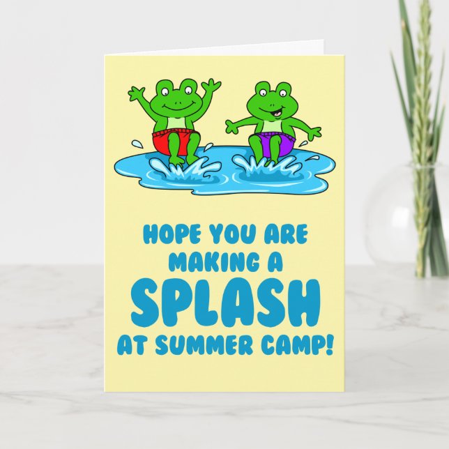 Sommarläger Groda Splash Pun Kort (Framsida)