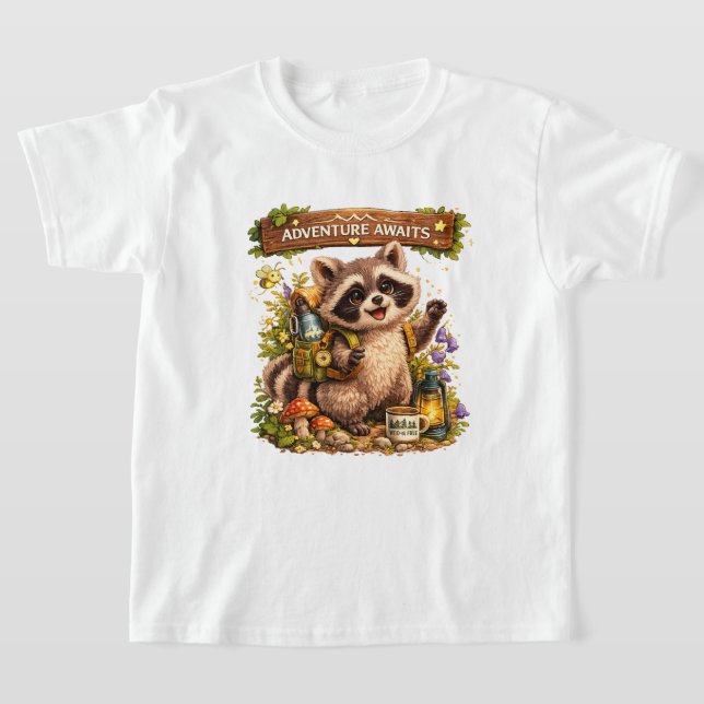 Sommarläger Rådjursäventyr – Söt Skogs E T Shirt (Laydown)