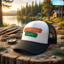 Sommarläger Retro Handritad Rep Design