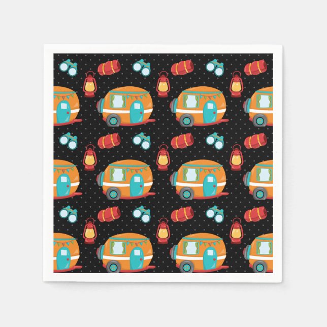 Sommarläger - välj din bakgrund färg pappersservett (Framsidan)