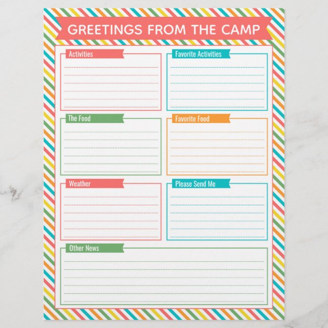 Sommarlägerfyllning i Brev Reklamblad (Framsidan)