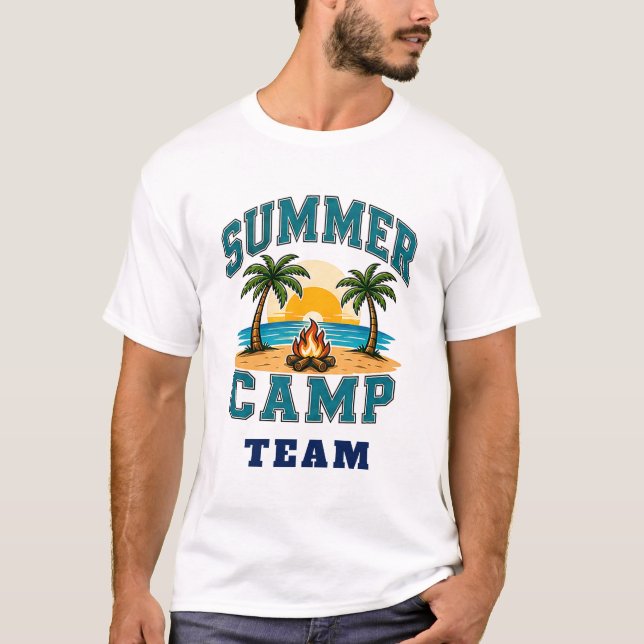 ☀️ Sommarlägerpersonal Typografi 👕 T Shirt (Framsida)
