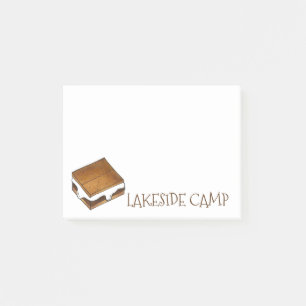Sommarlägrets Anpassningsbar Smore S'mores Post-it Block