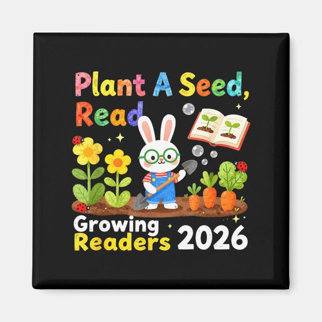 Sommarläsning 2026 Plantera Ett Frö Läs Växande Magnet (Framsidan)